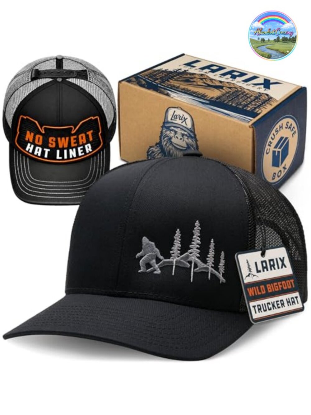 Bigfoot Embroidered Trucker Hat Adjustable Snapback Mesh Back